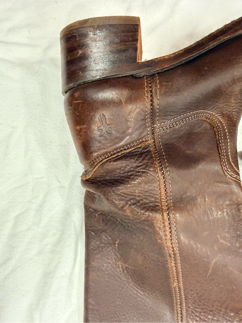 Frye Dark Brown Leather Western Pull-On Boots - Picture 9 of 15